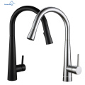 Manufacturer cUPC Lead Free Brass nsf 61-9 Single Handle Water Mixer Tap Pull Down Chrome Surface Kitchen Faucet